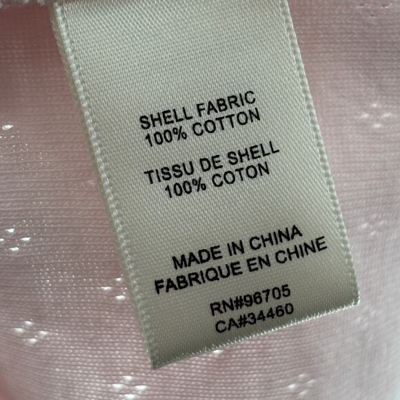 Rebecca Taylor La Vie Pink Pointelle Ruffle Cotton Top - Picture 7 of 8